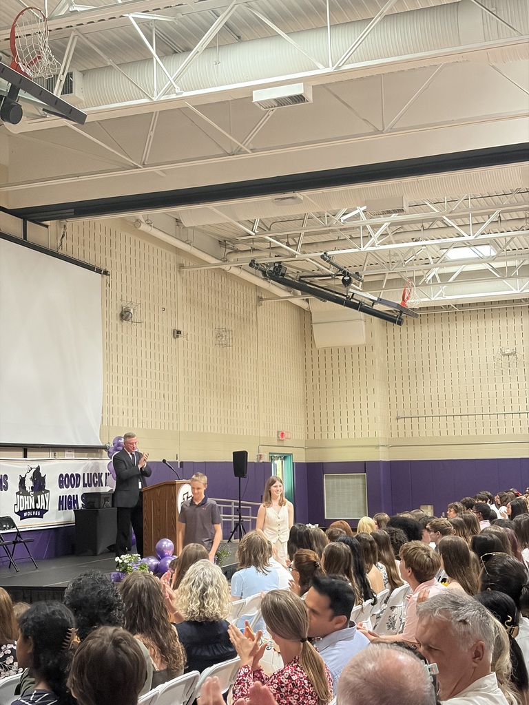 students on stage 