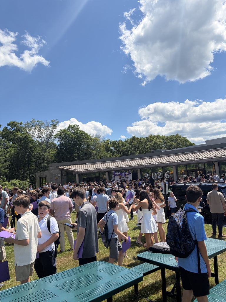 students standing outside