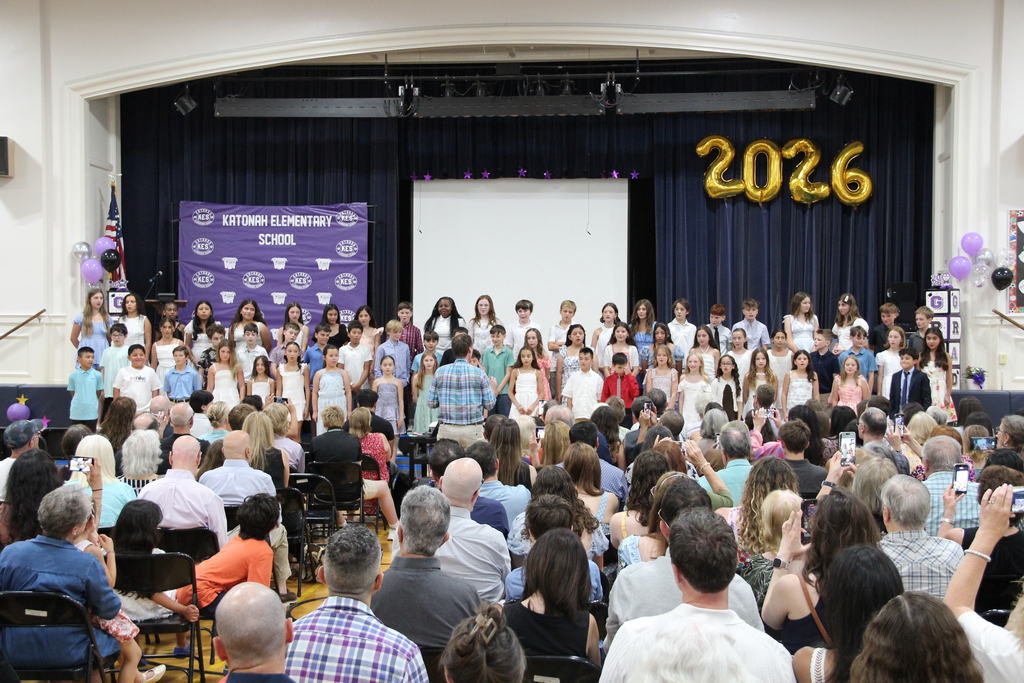 students on stage 