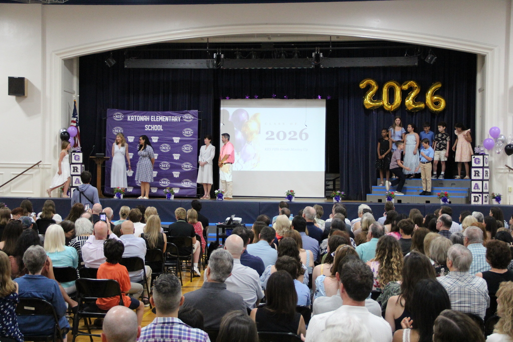 students on stage 