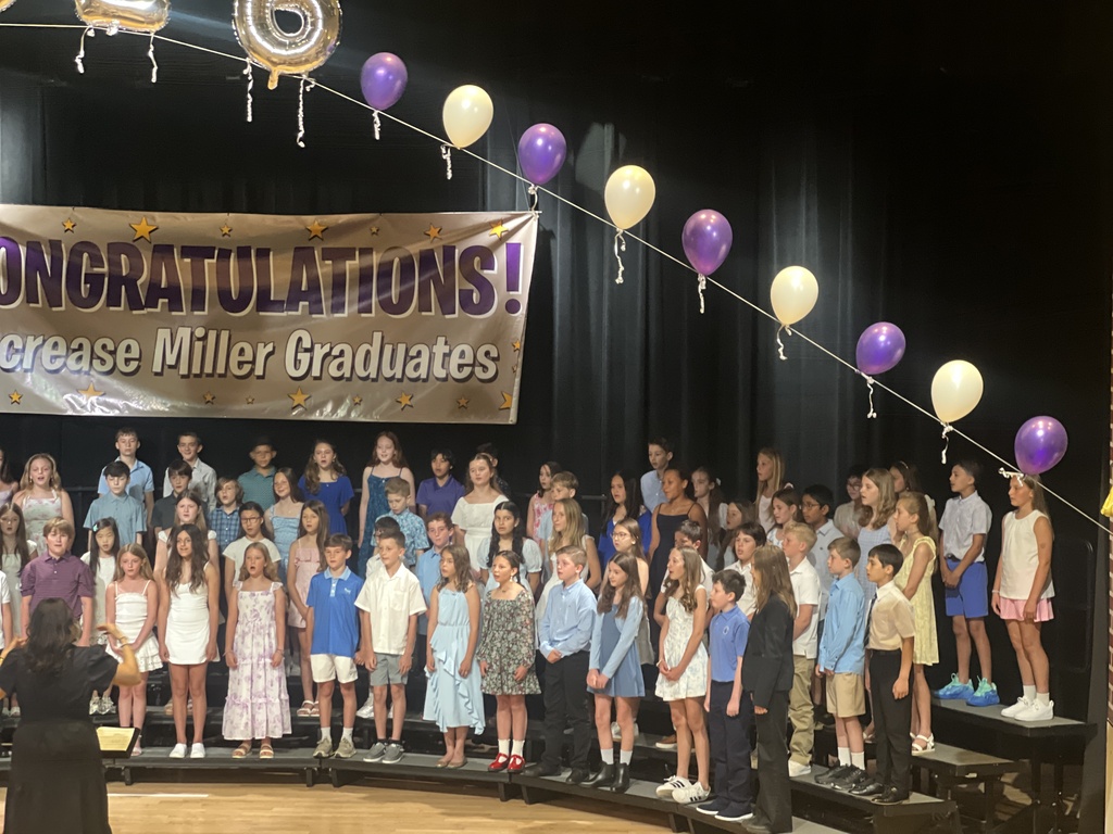 students on stage 