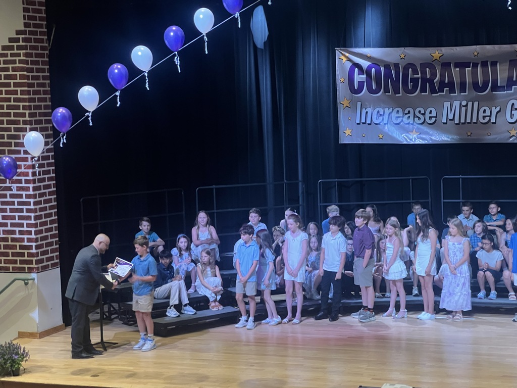 students on stage 