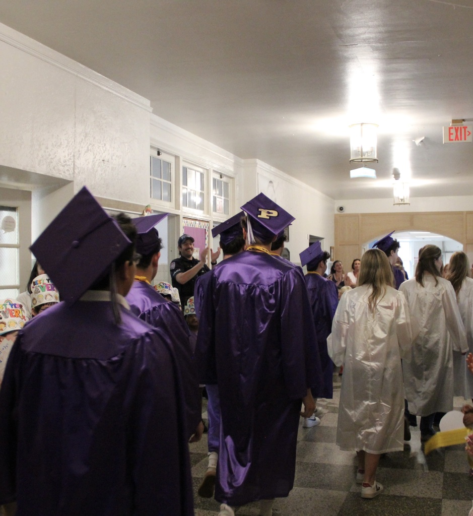 students walking