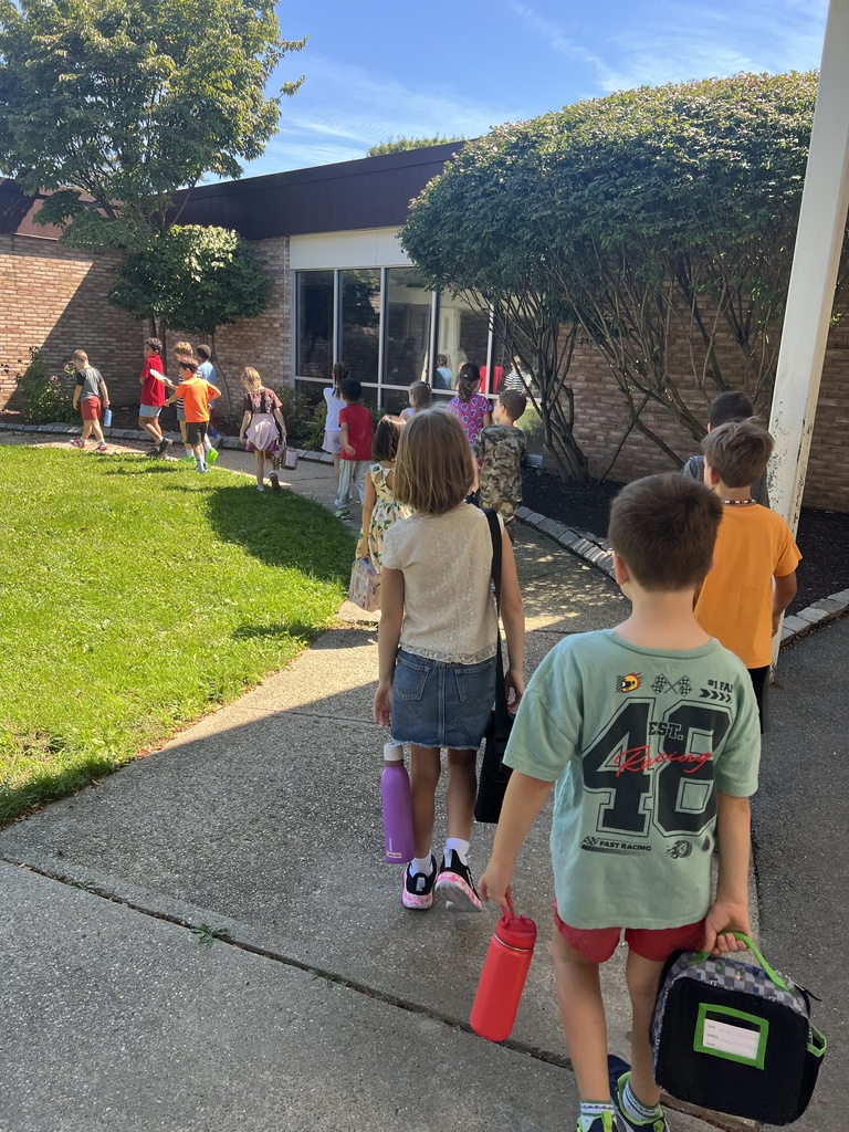 students walking