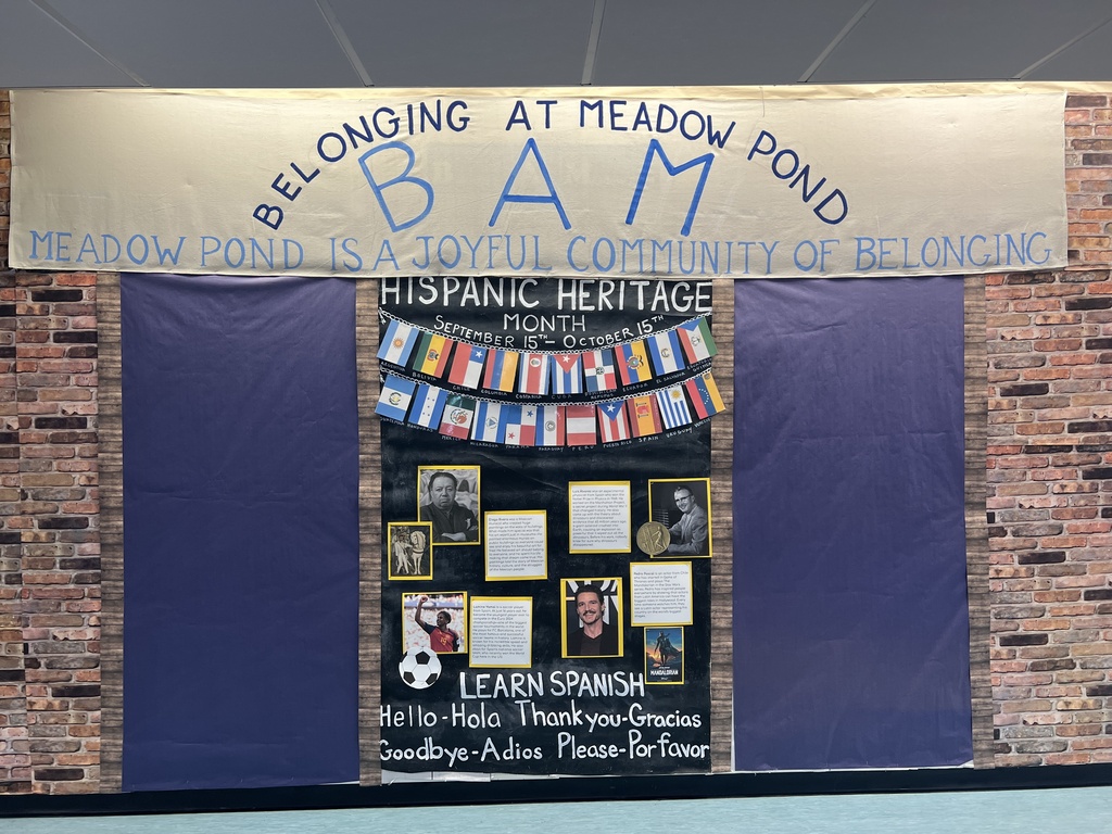 posters at school on wall