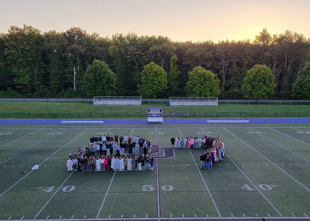 students on field