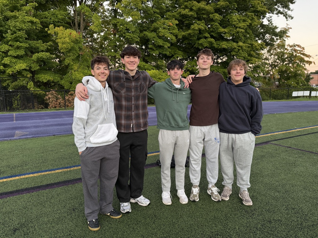 students standing outside