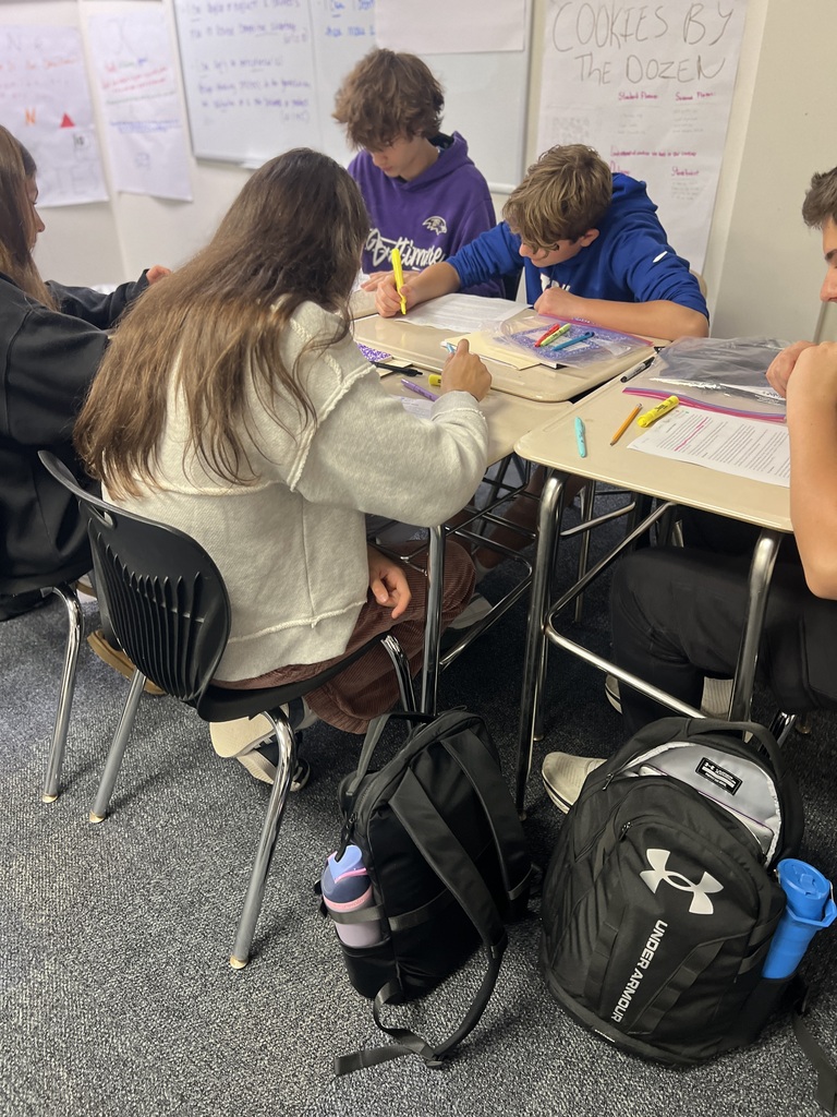 students sitting at desk highlighting