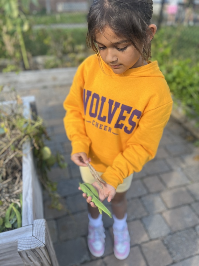 student in garden