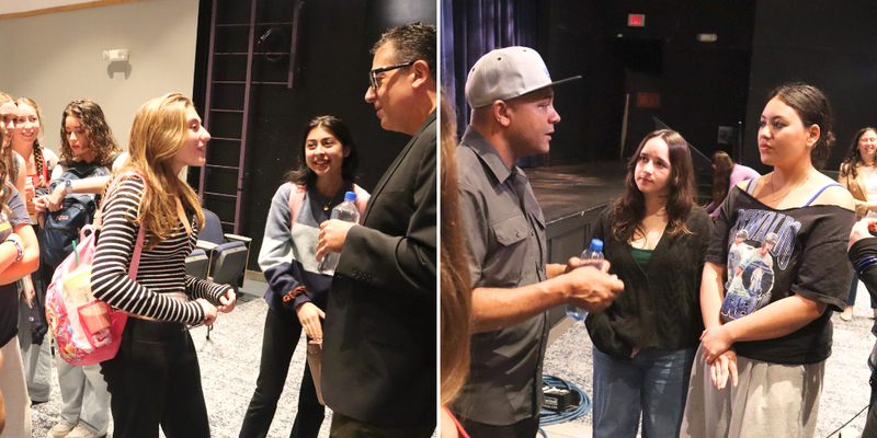 students speak to authors