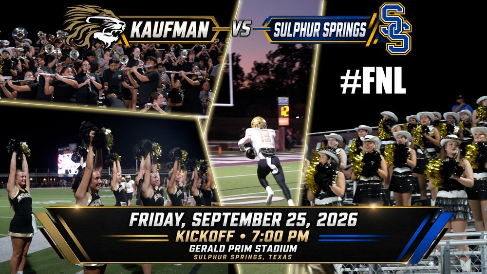 Kaufman Lions away game at Sulphur Springs
