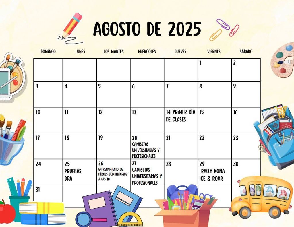 August Calendar