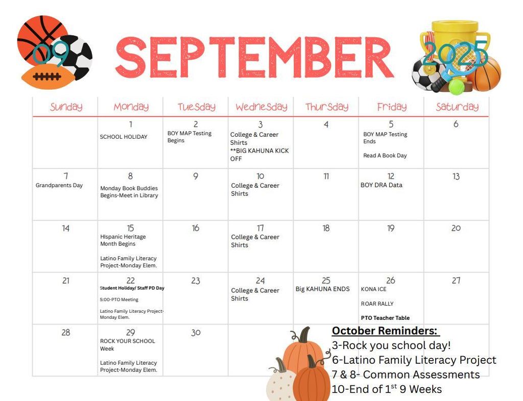 September Calendar