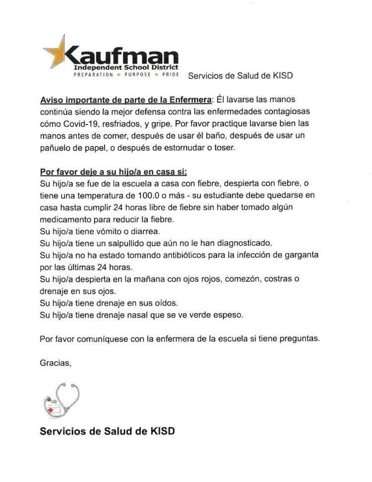 KISD Health Spanish 