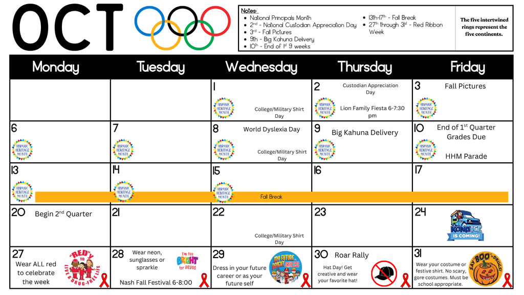 2025-26 School Year Master Calendar
