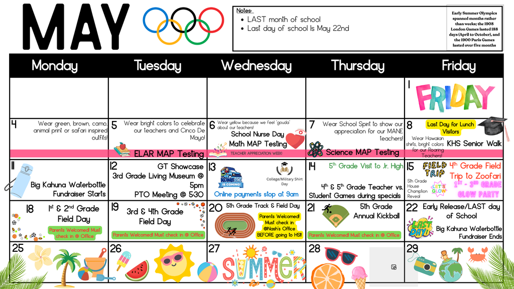May Calendar