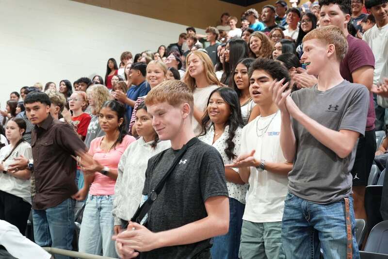 KHS Student at First Friday Assembly
