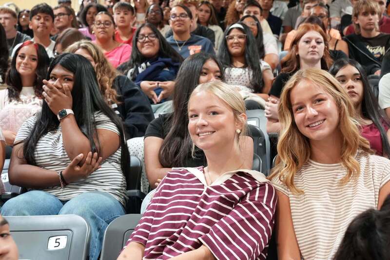 KHS Student at First Friday Assembly