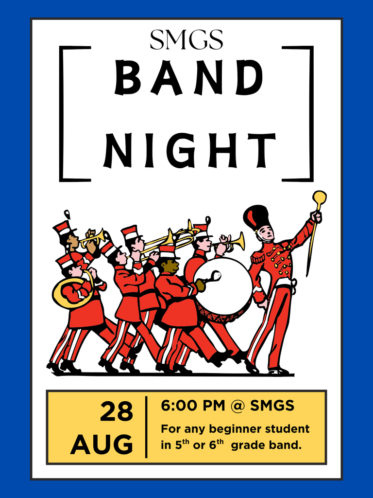 Red Vintage Lined School Band Performance Poster (1)