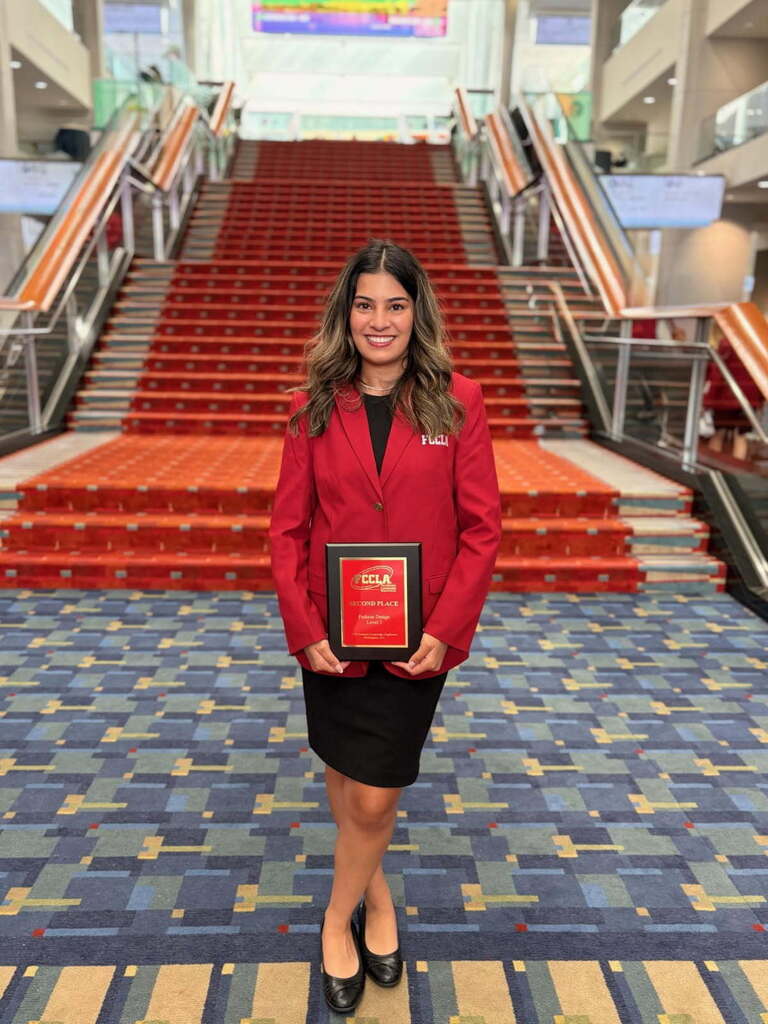 Keira Klotzer placed 2nd in the National Fashion Design event