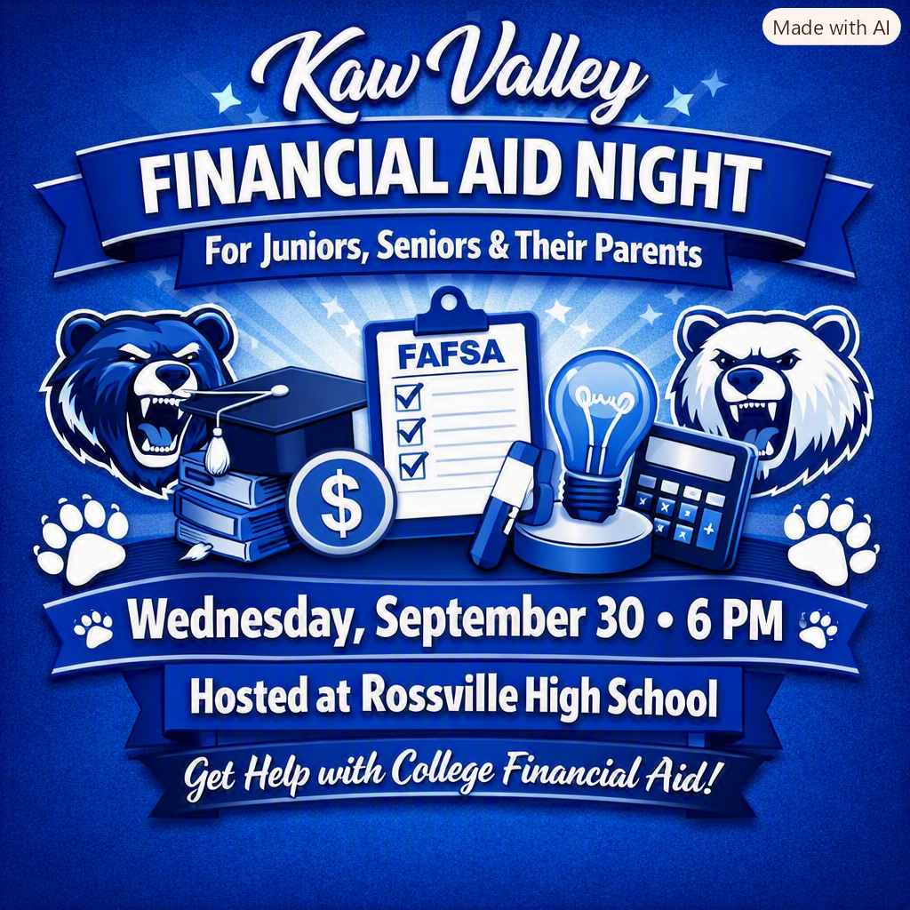 Financial Aid Night hosted at Rossville High School 6 PM September 30th