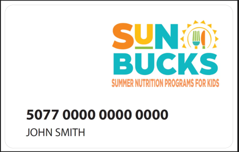 Sun Bucks Card sample