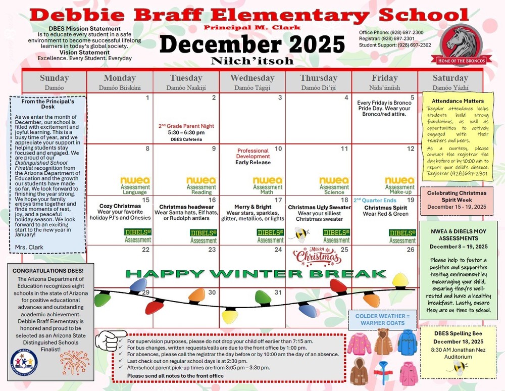DBES December Calendar