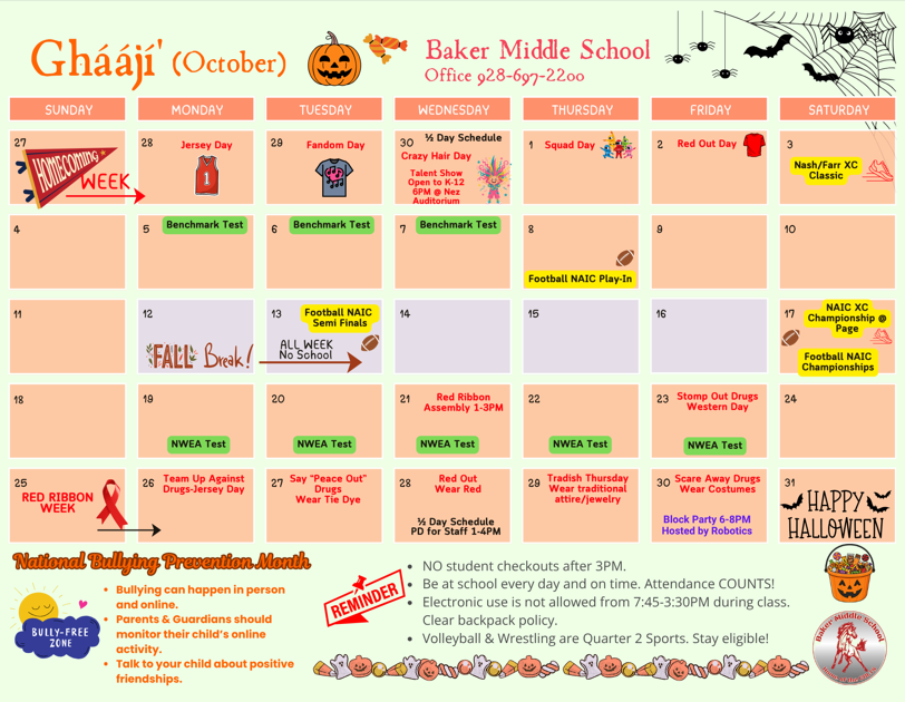 October Calendar