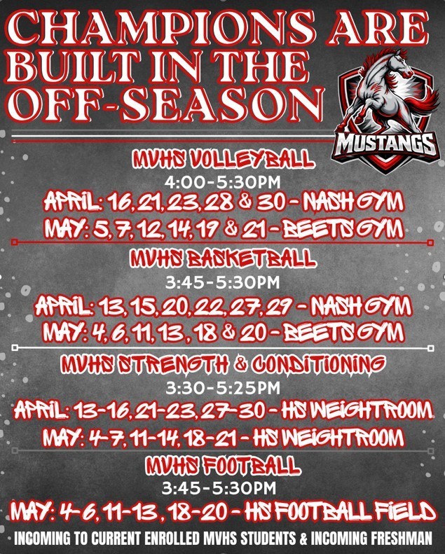 MVHS Announcement