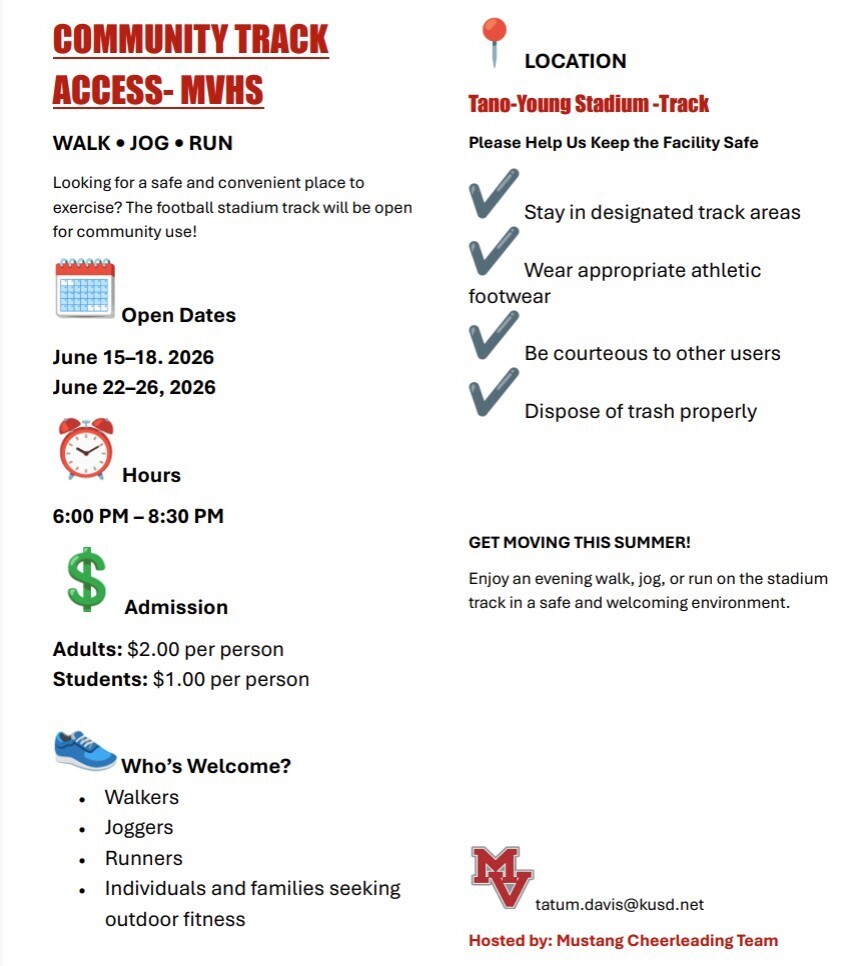 MVHS Announcement