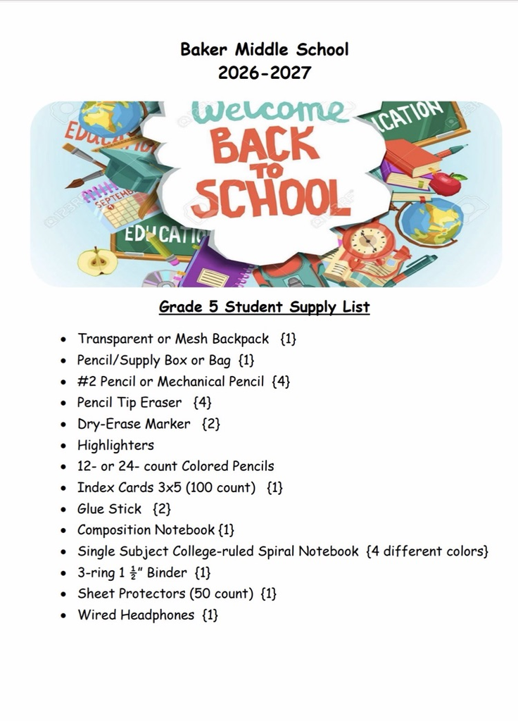 supply list