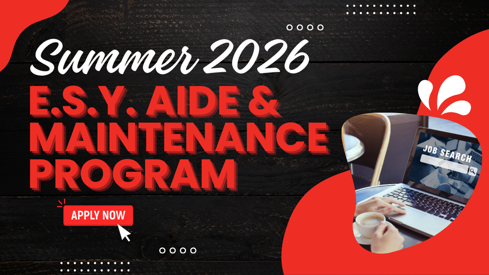 Summer application for ESY Aide and Maintenance
