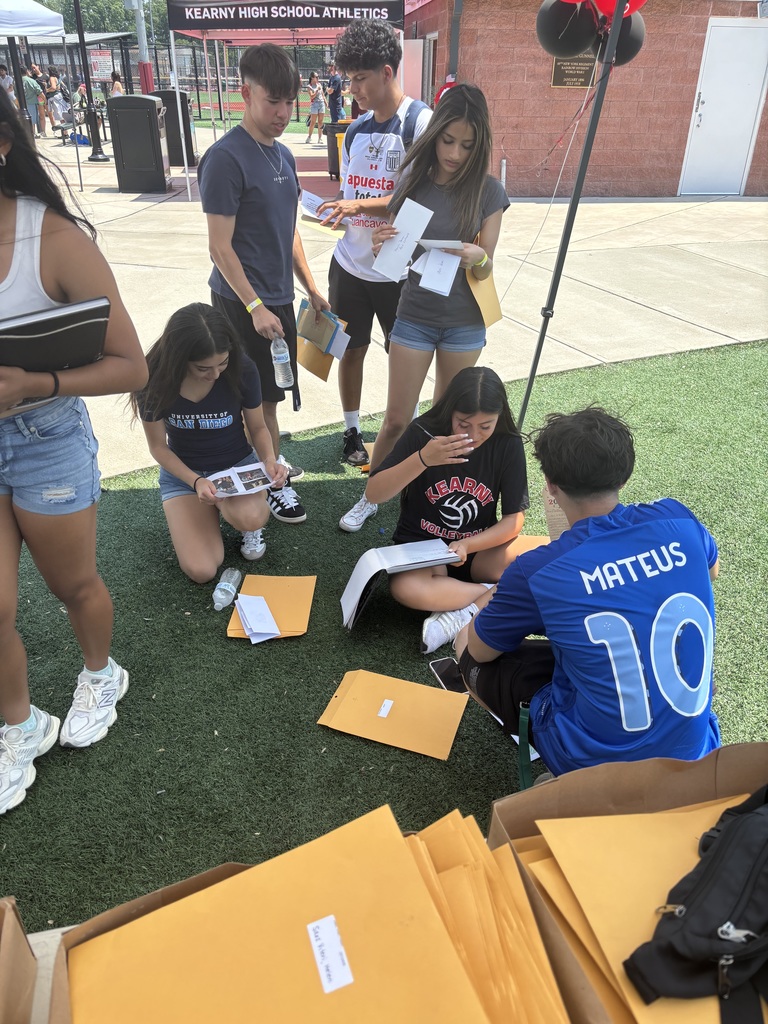 Girls reading their letters