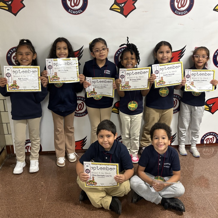 Washington School is proud to present our September Student of the Month recipients! We are so proud of you!