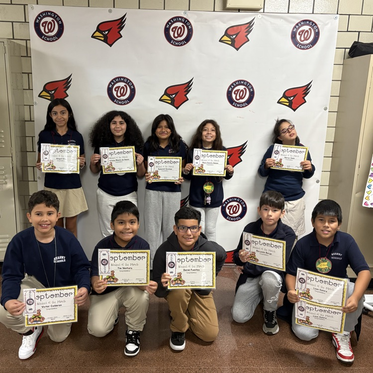 Washington School is proud to present our September Student of the Month recipients! We are so proud of you!
