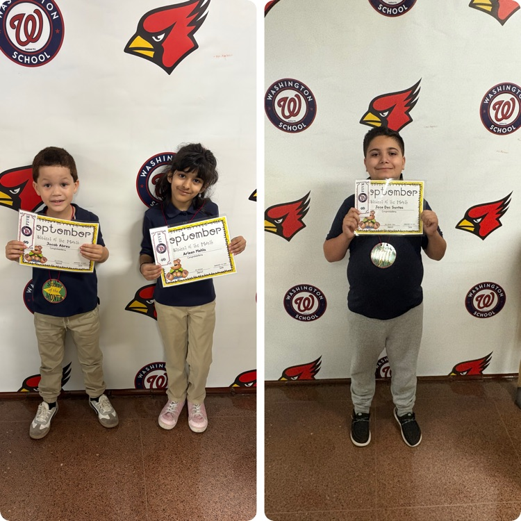 Washington School is proud to present our September Student of the Month recipients! We are so proud of you!