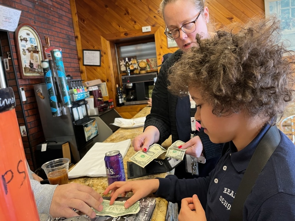 Using communication devices at Big Nicks to order Lunch