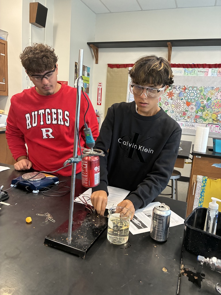 students working on lab