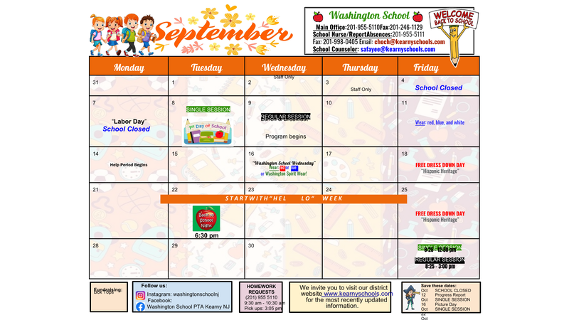 Washington September Calenadr
