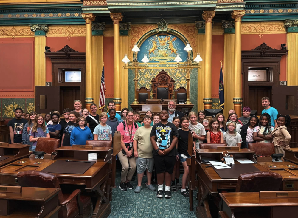 students at State Capitol