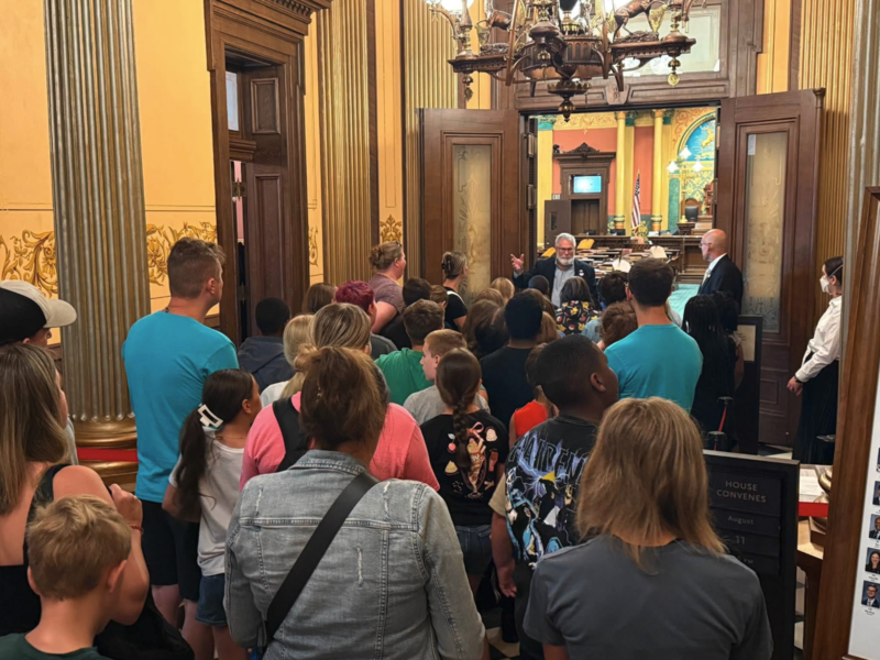 students at State Capitol