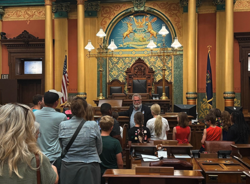 students at State Capitol