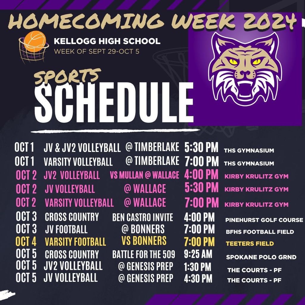 Sports schedule