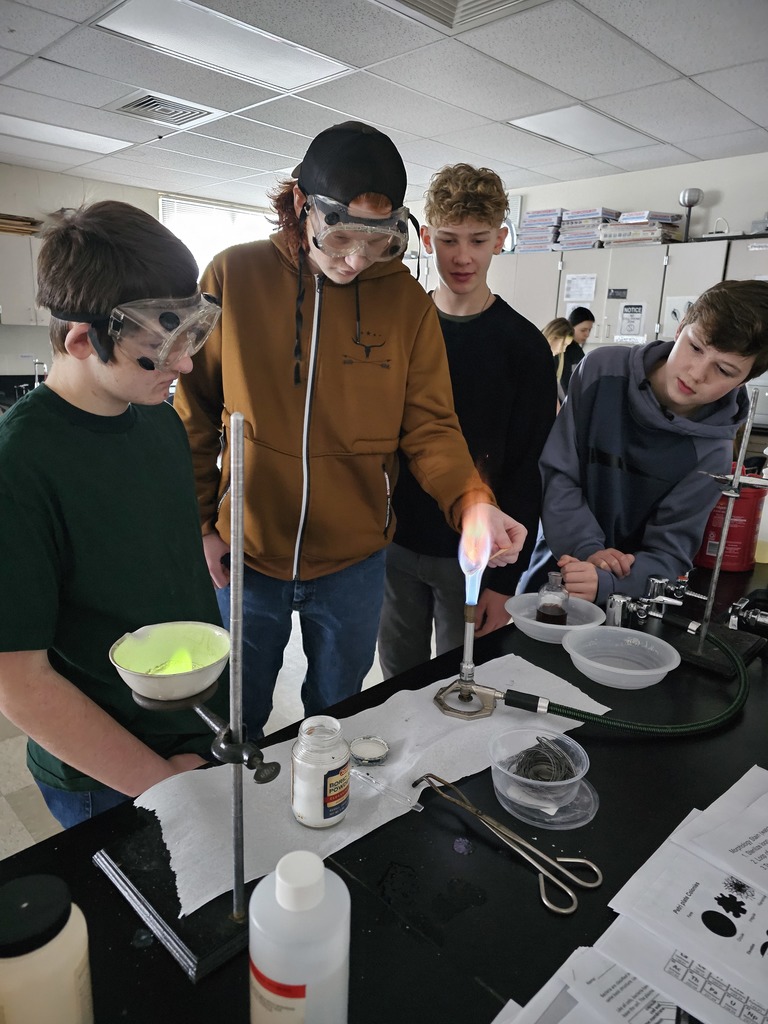 students performing a science experiment