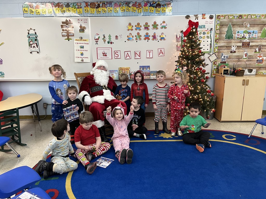 little kids with santa