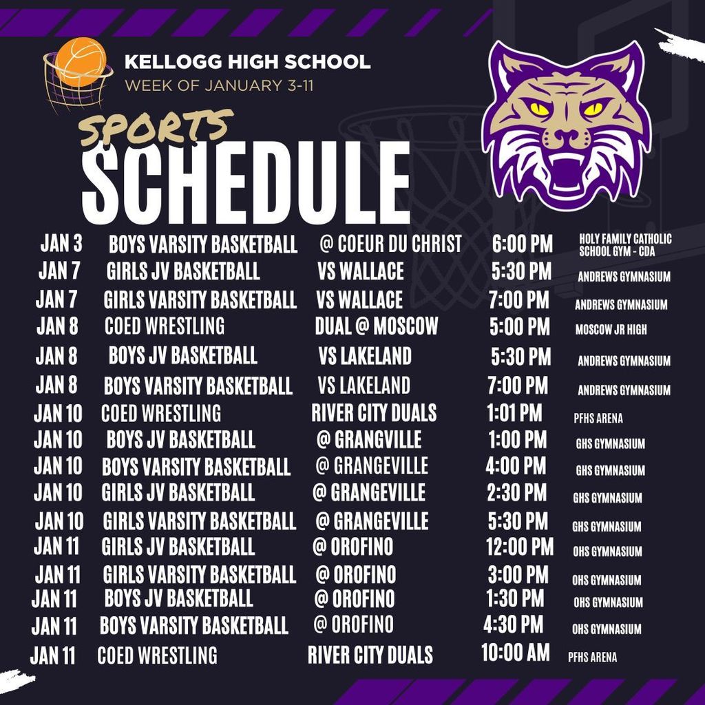 weekly sports schedule