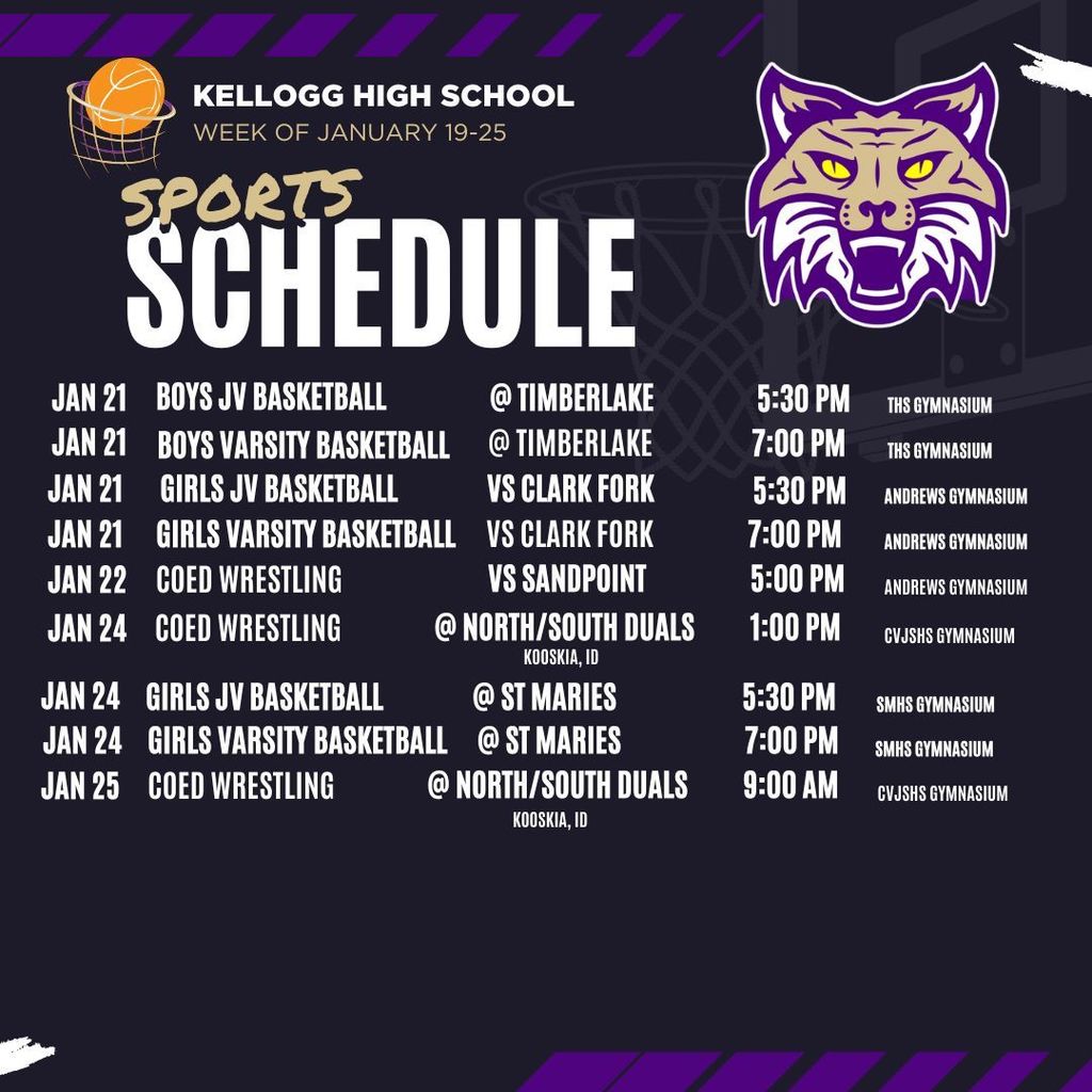 weekly sports schedule