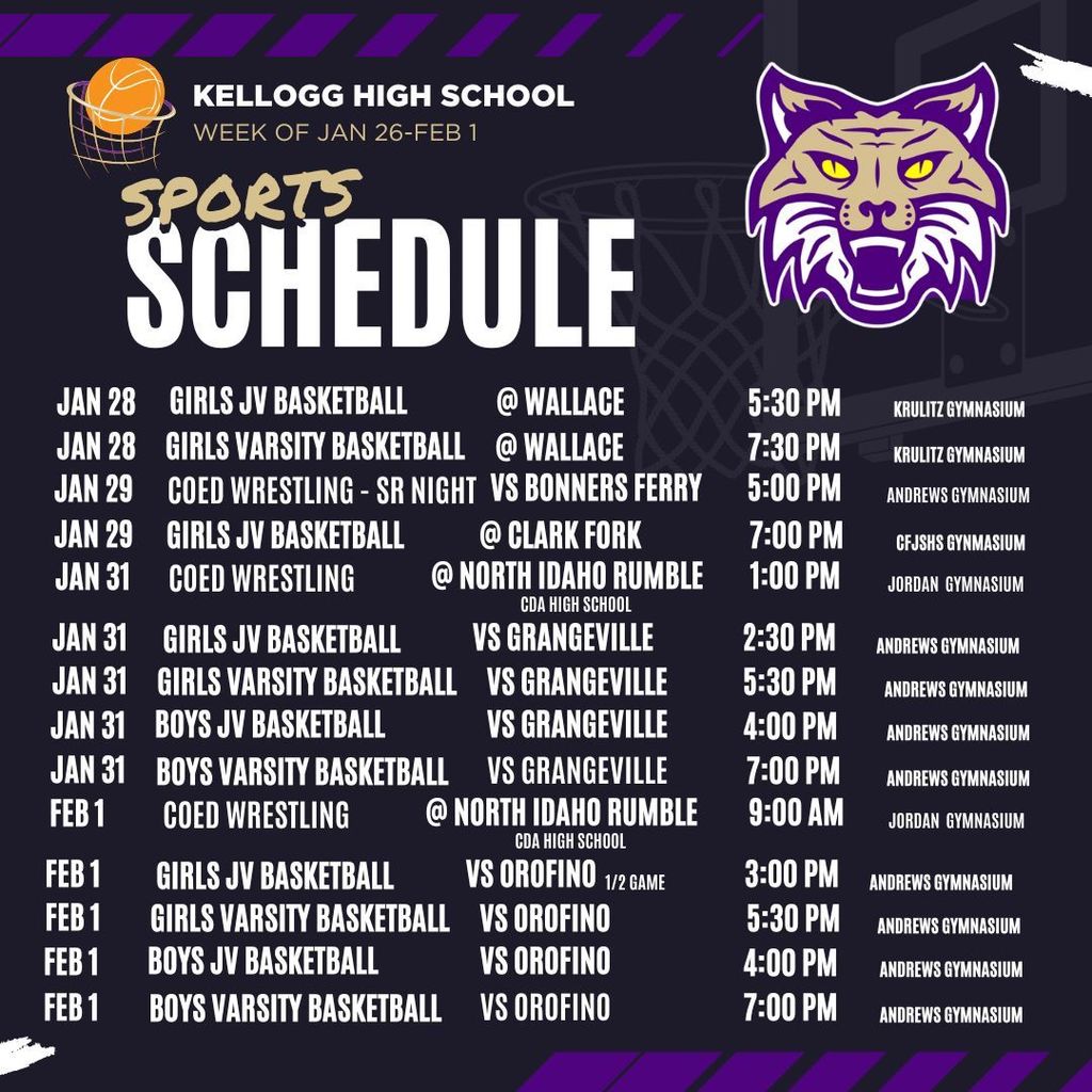 weekly sports schedule
