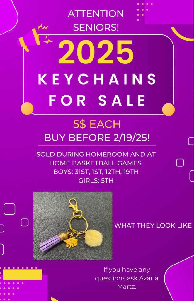 Class of 2025 is selling keychains