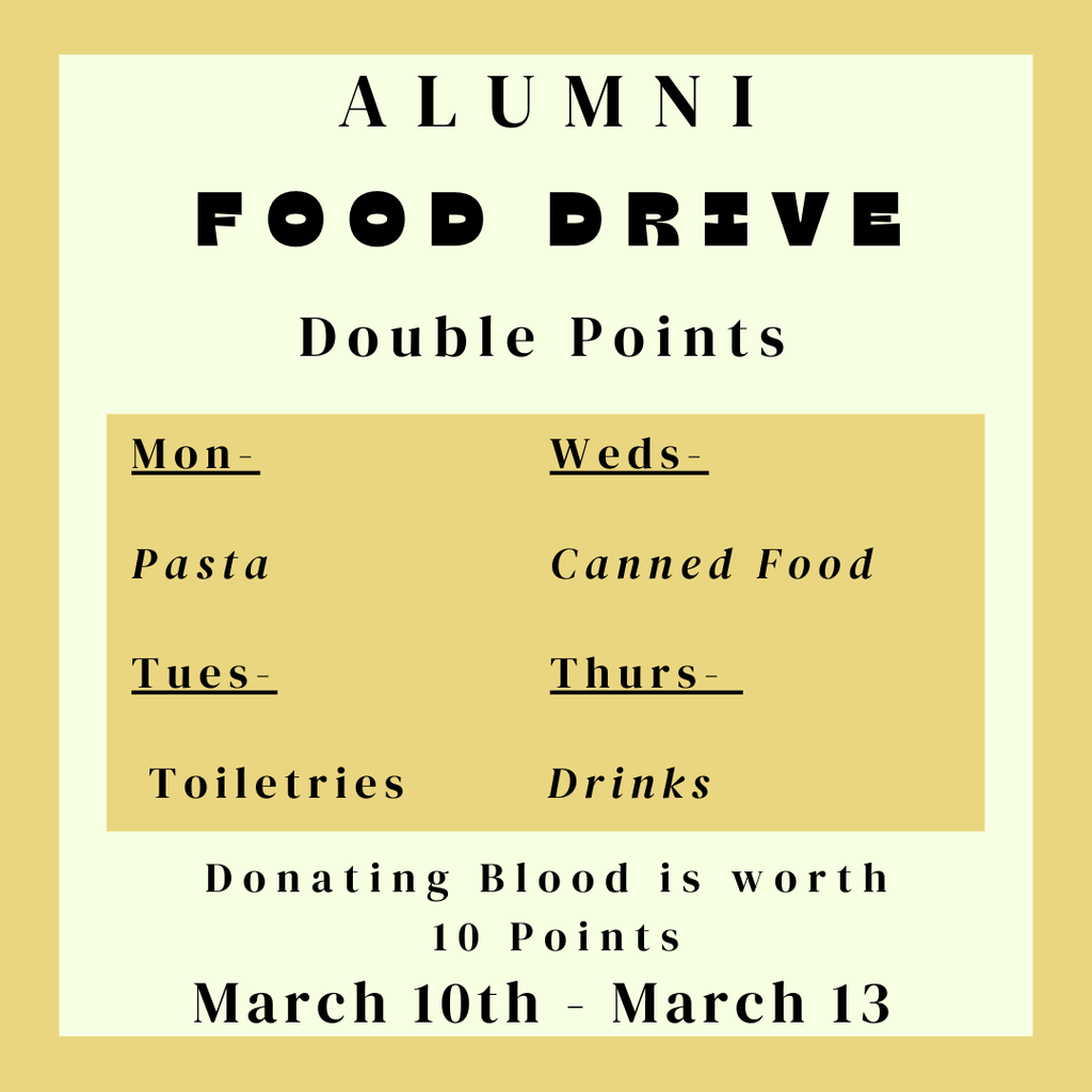 Food Drive Double Point Days